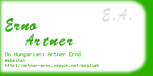 erno artner business card